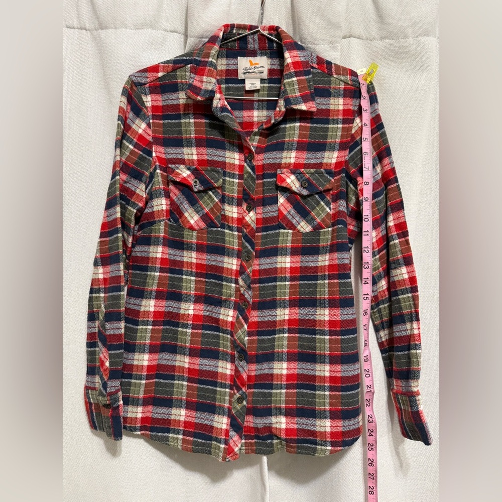 Field & Stream Red and Green Plaid Shirt